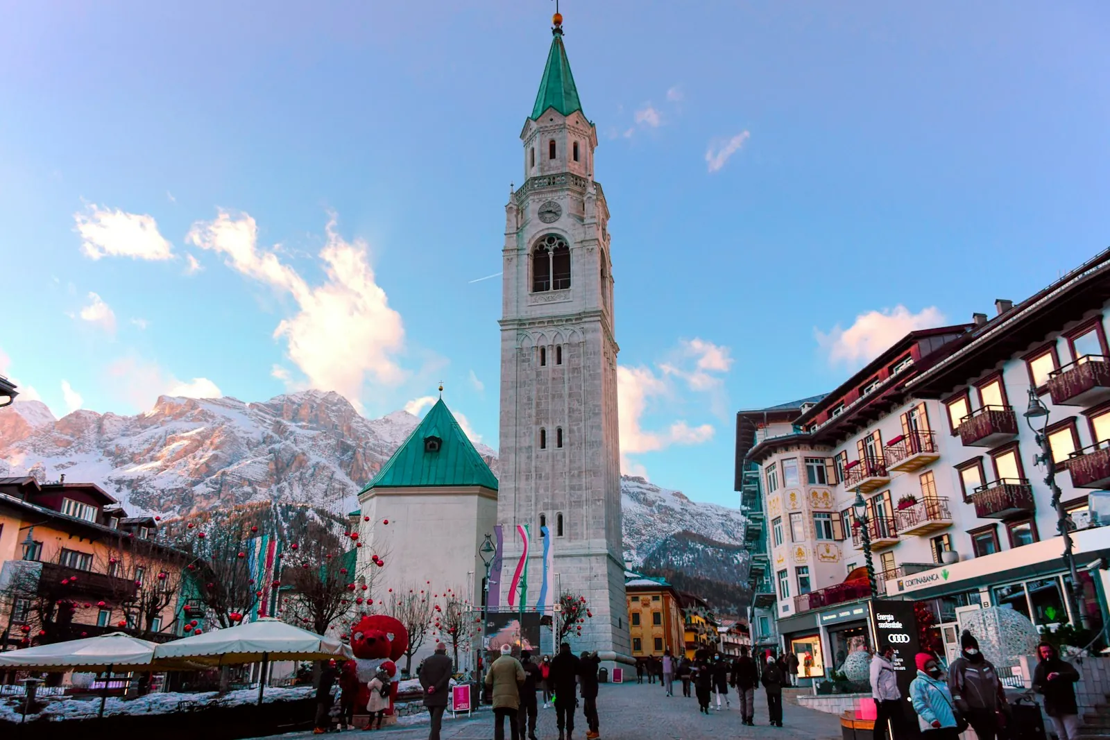 The bell tower of Cortina d'Ampezzo