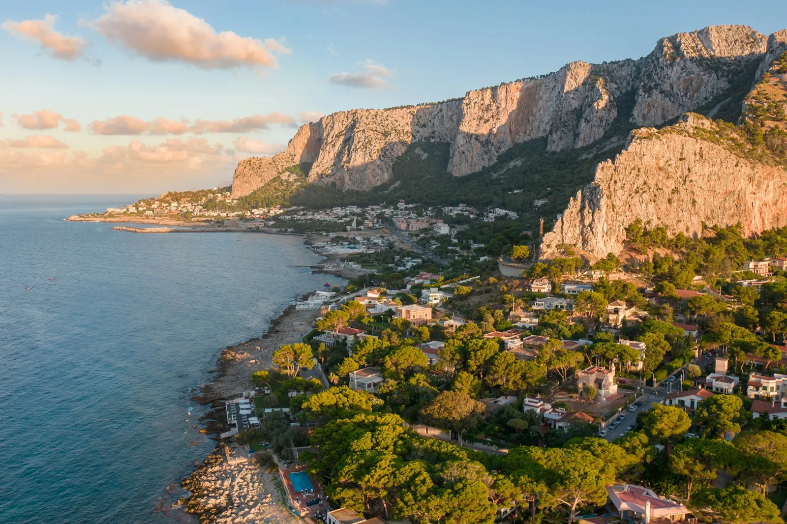 The Sicilian coast