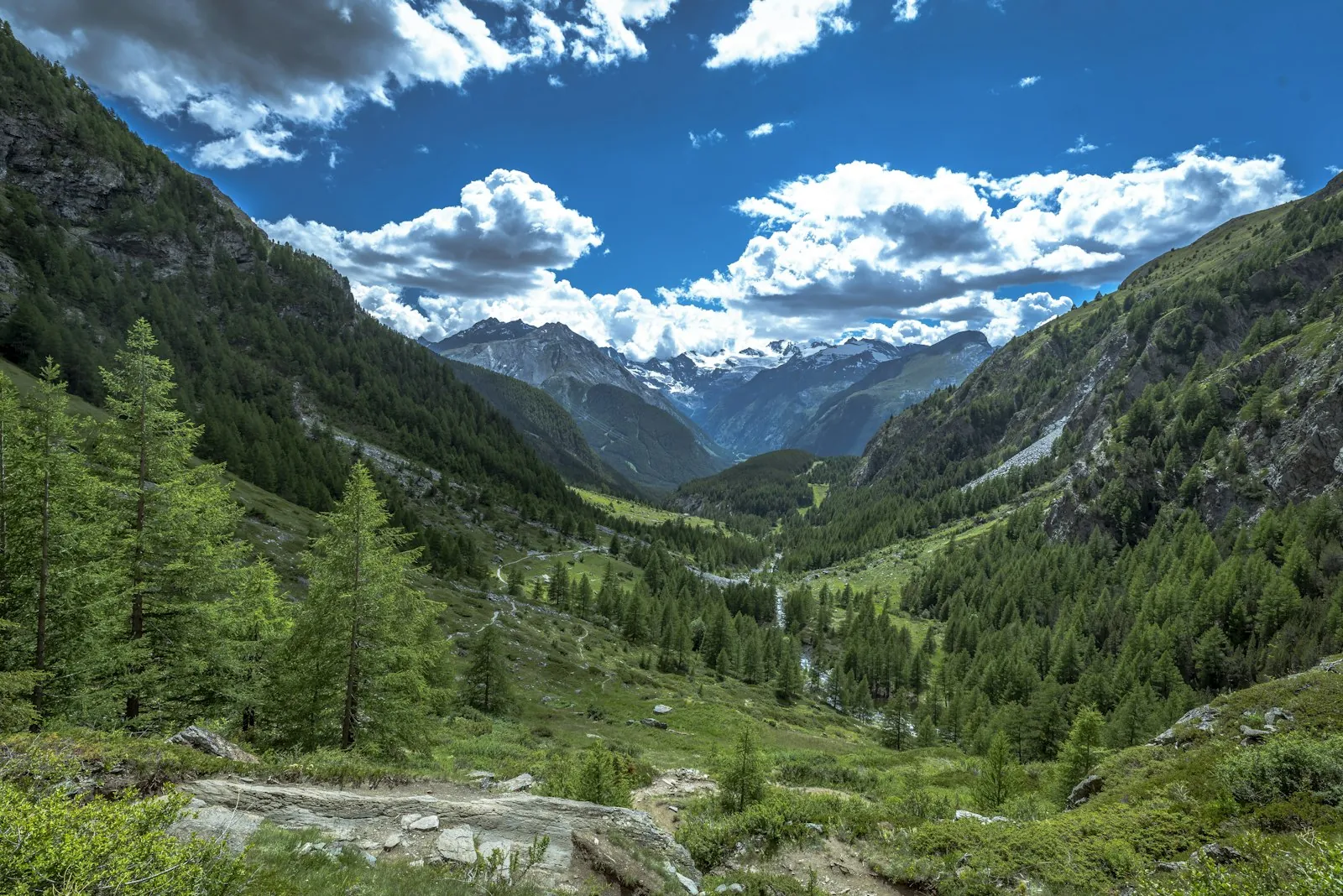 Una valle alpina in Valle d'Aosta