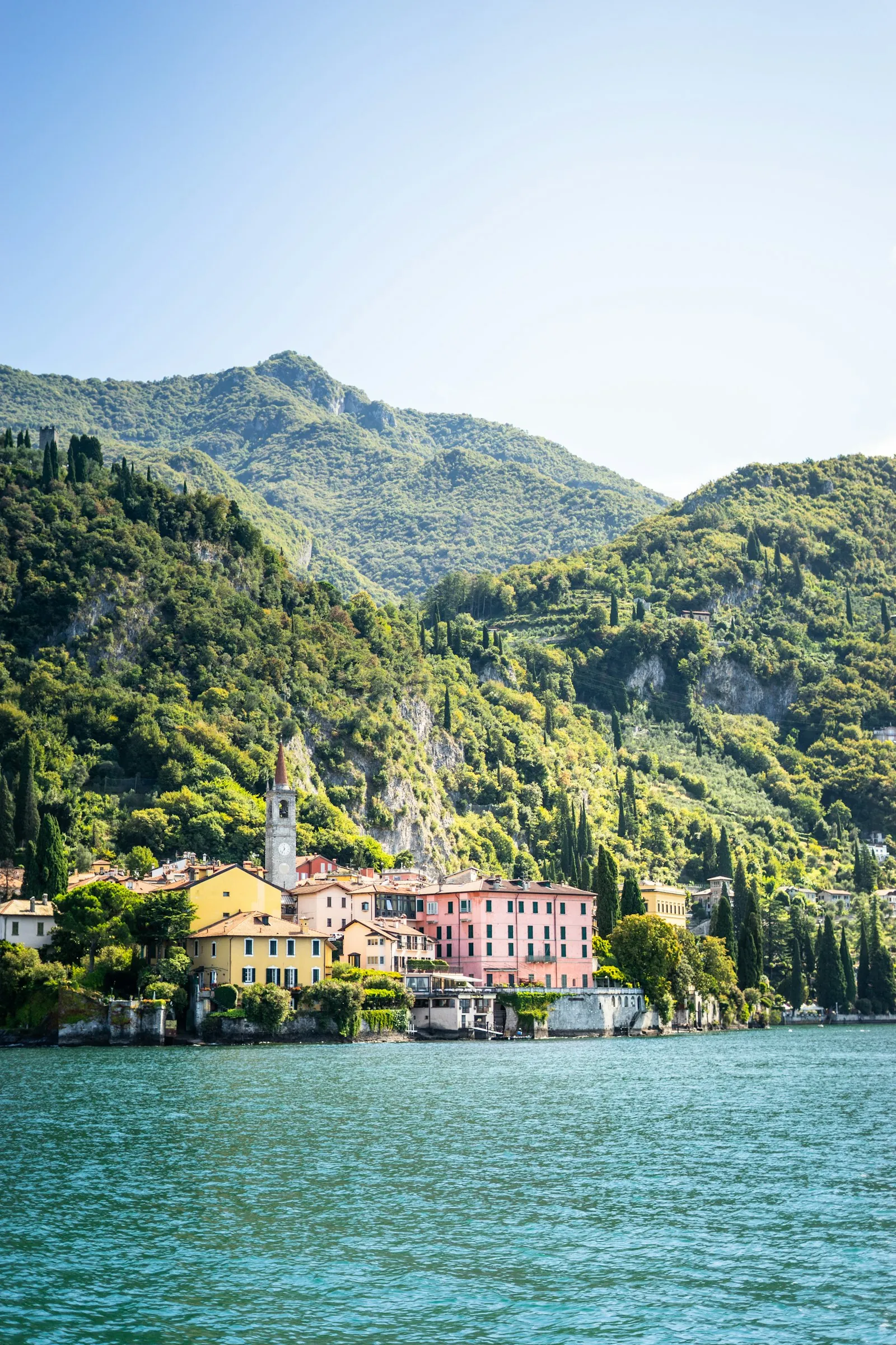 Colourful village on Lake Como
