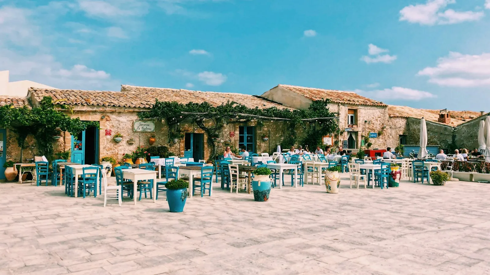 The seaside tables of Marzamemi