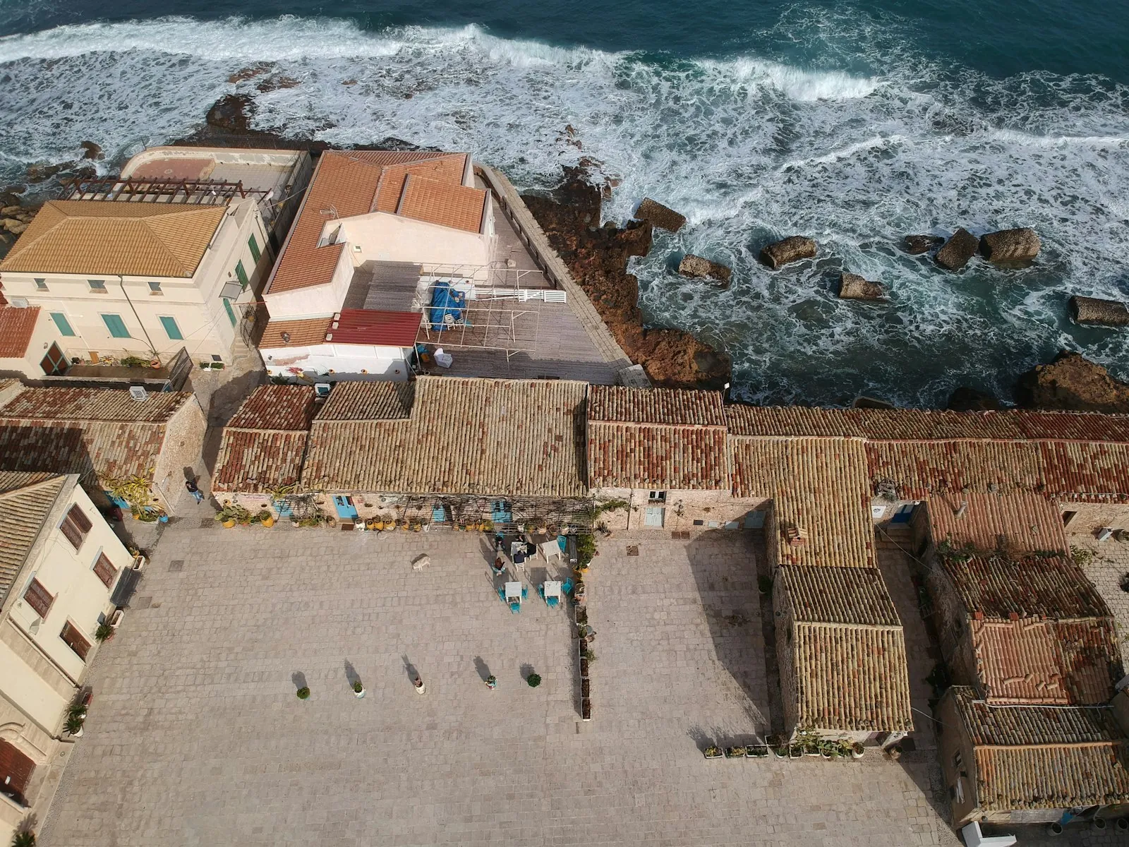 The fishermen's houses of Marzamemi by the sea